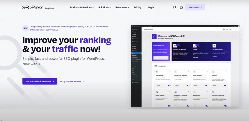 SEOPress Pro and Free Versions