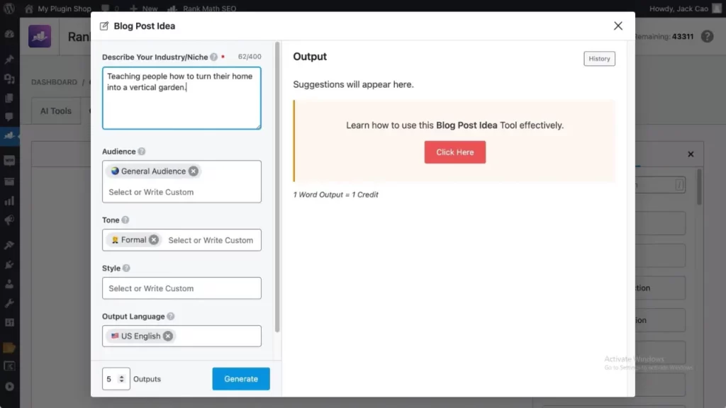 The Blog Post Idea Tool