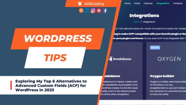 Exploring My Top 6 Alternatives to Advanced Custom Fields (ACF) for WordPress in 2023
